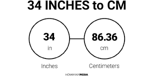 34 inch to cm