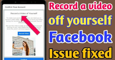 How to solve record a video of yourself facebook problem 2021